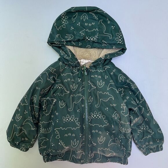 stars &Rockets Other - stars &rockets kids Dinosaur print reversible jacket size 24 Months
